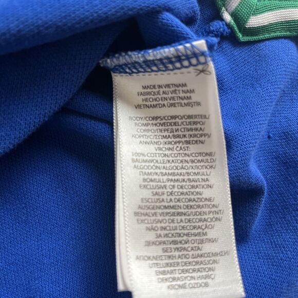 POLO Ralph Lauren MCMLXVII Crest Banner‎ Blue Polo Shirt Slim Fit Large Rugby - Picture 5 of 11